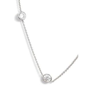 Nordstrom Bezel Stone Station Necklace